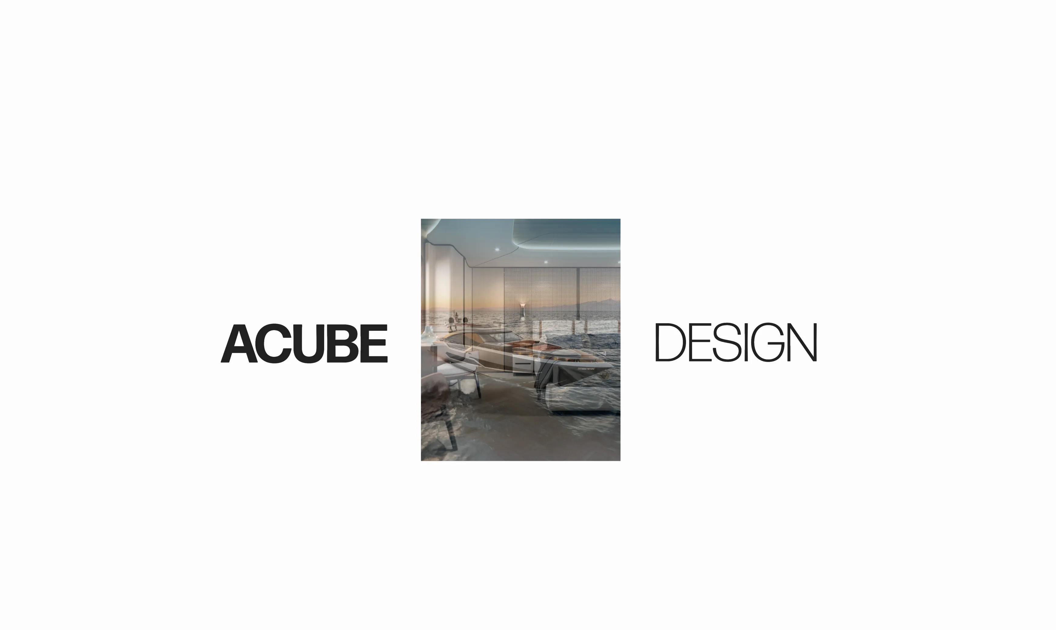 Apertura del sito: il logotipo con un interno incastonato tra le due parole